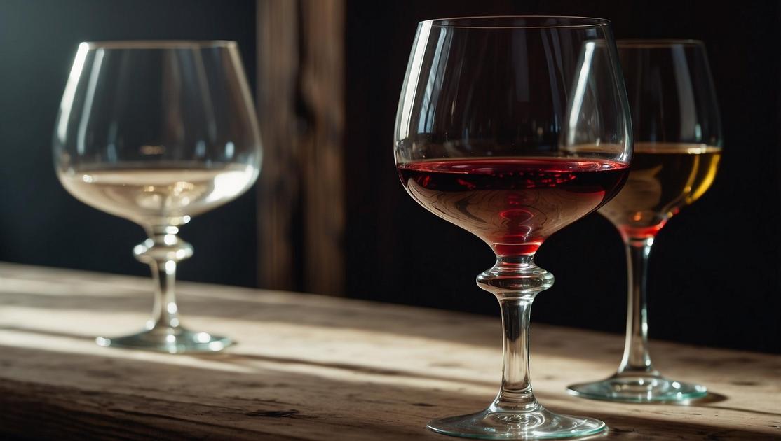 Modelos e materiais das taças de vinho